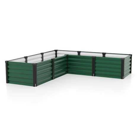 Vitavia - Linus IN-OUT M – bac de culture en acier Zincalume en forme de L, Couleur Granit/Aluminium - Image 10
