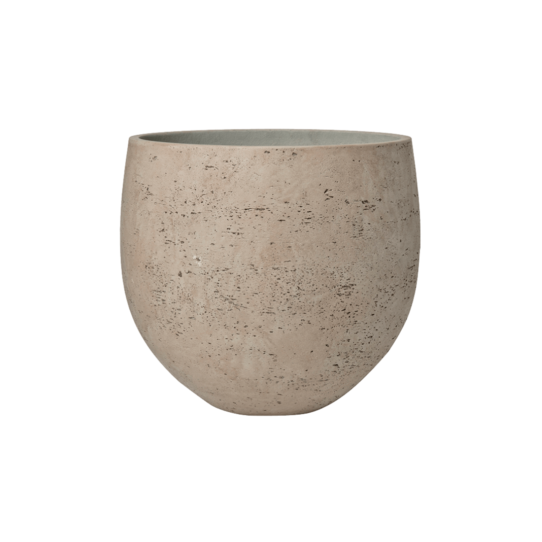Pot de fleurs gris délavé - D.39cm x H.35cm - Image 1