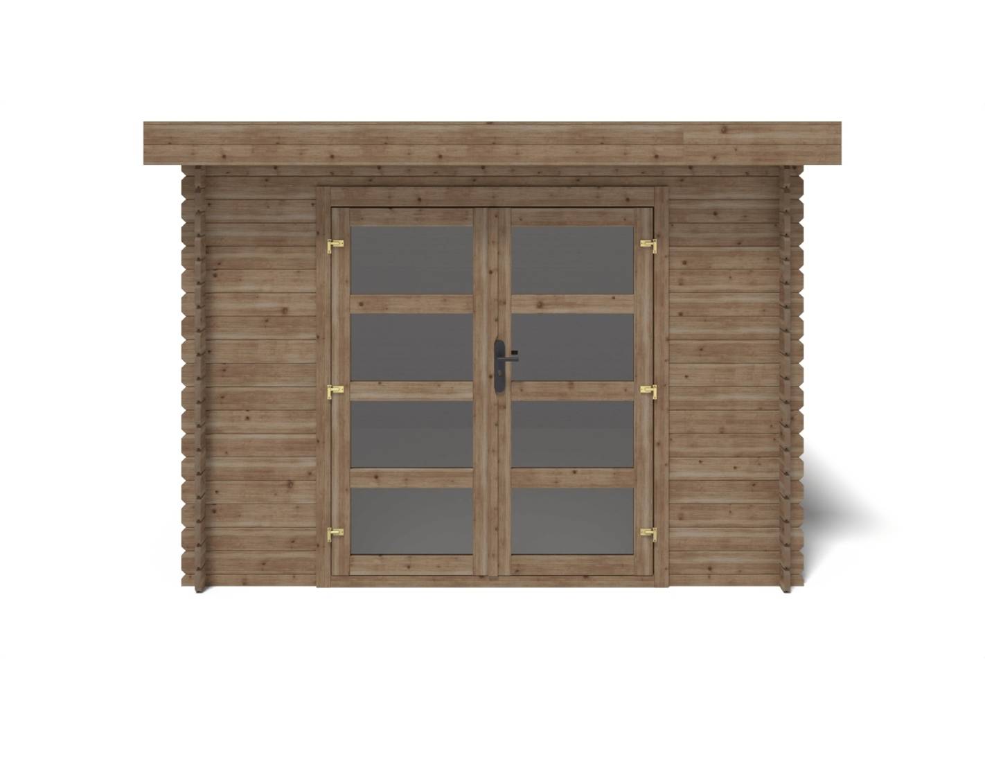 Altanka - Abri de jardin en bois - 9m2 - 3x3m - Traité - Ep. 28mm - Couleur: marron - DOM629 - ALTANKA - Imagen 3