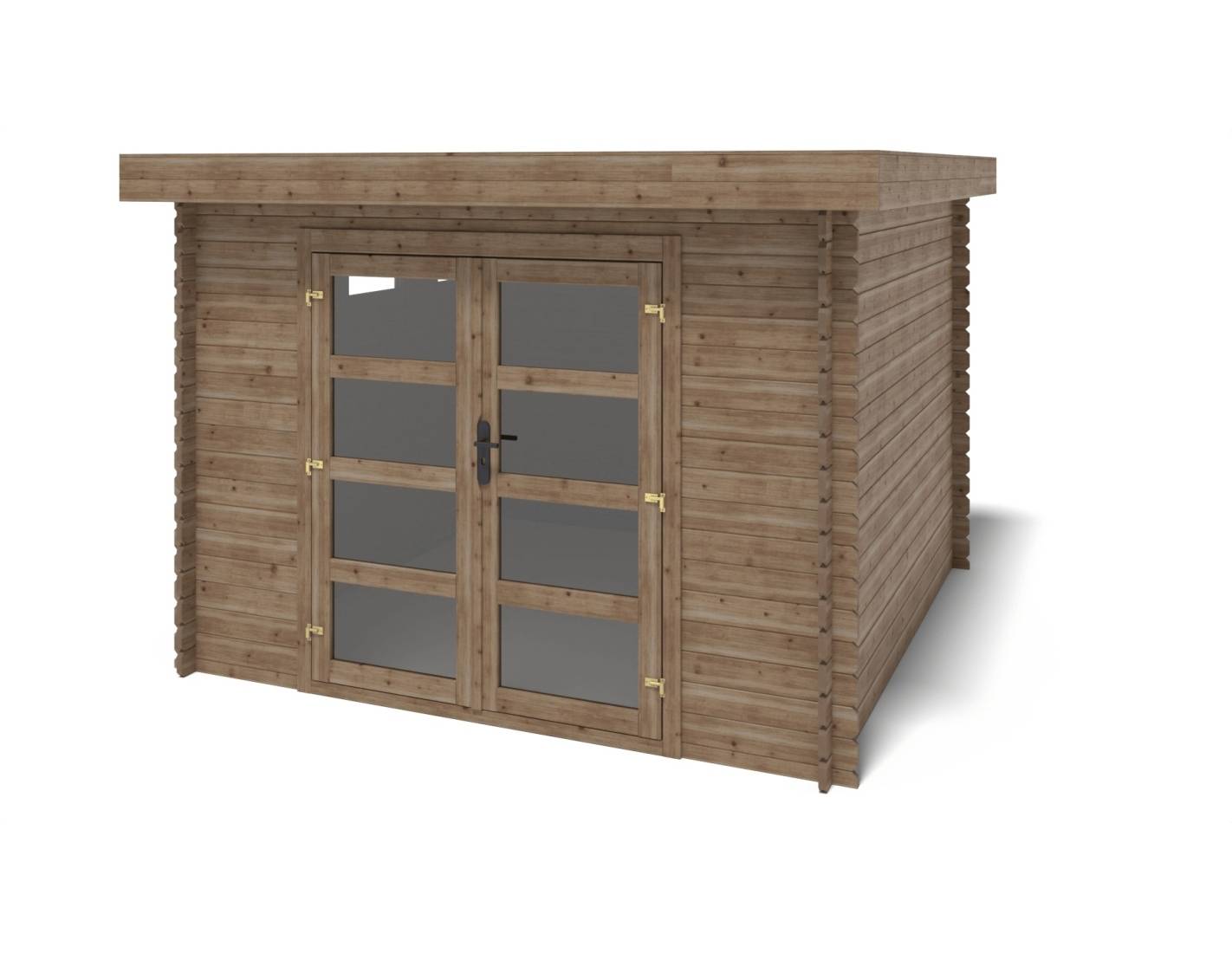Altanka - Abri de jardin en bois - 9m2 - 3x3m - Traité - Ep. 28mm - Couleur: marron - DOM629 - ALTANKA - Imagen 1