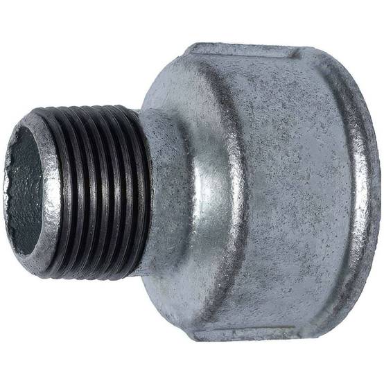 Réduction Femelle-Mâle en Fonte Malléable Galvanisée - Ø A: 1''1/4 | Ø B: 1'' - Image 1