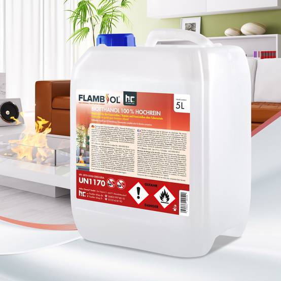Bioéthanol à 100% dénaturé FLAMBIOL® en bidon de 5 L x 16 - Image 5