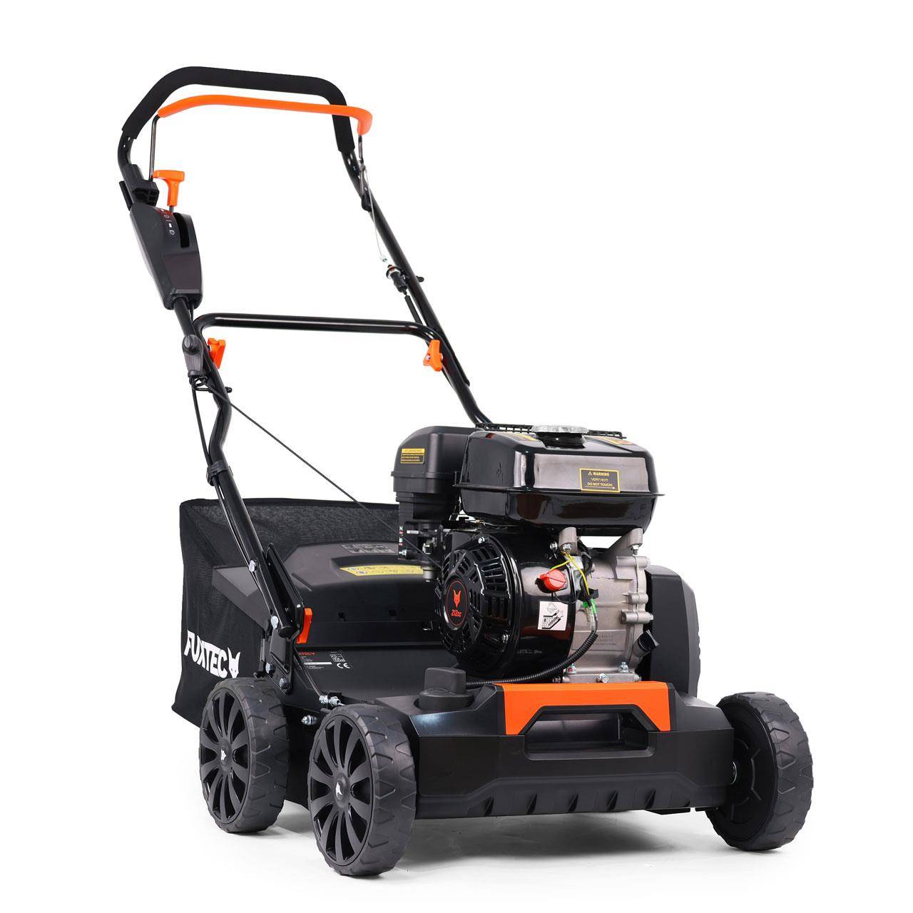 FUXTEC - Scarificateur thermique 212 cm³ 18 lames + 24 griffes, largeur 40 cm et bac 45 L – Fuxtec