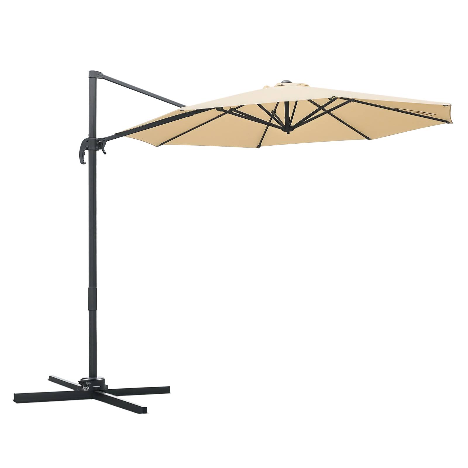 Parasol déporté Polyester Beige 295x295x250 cm - Image 1