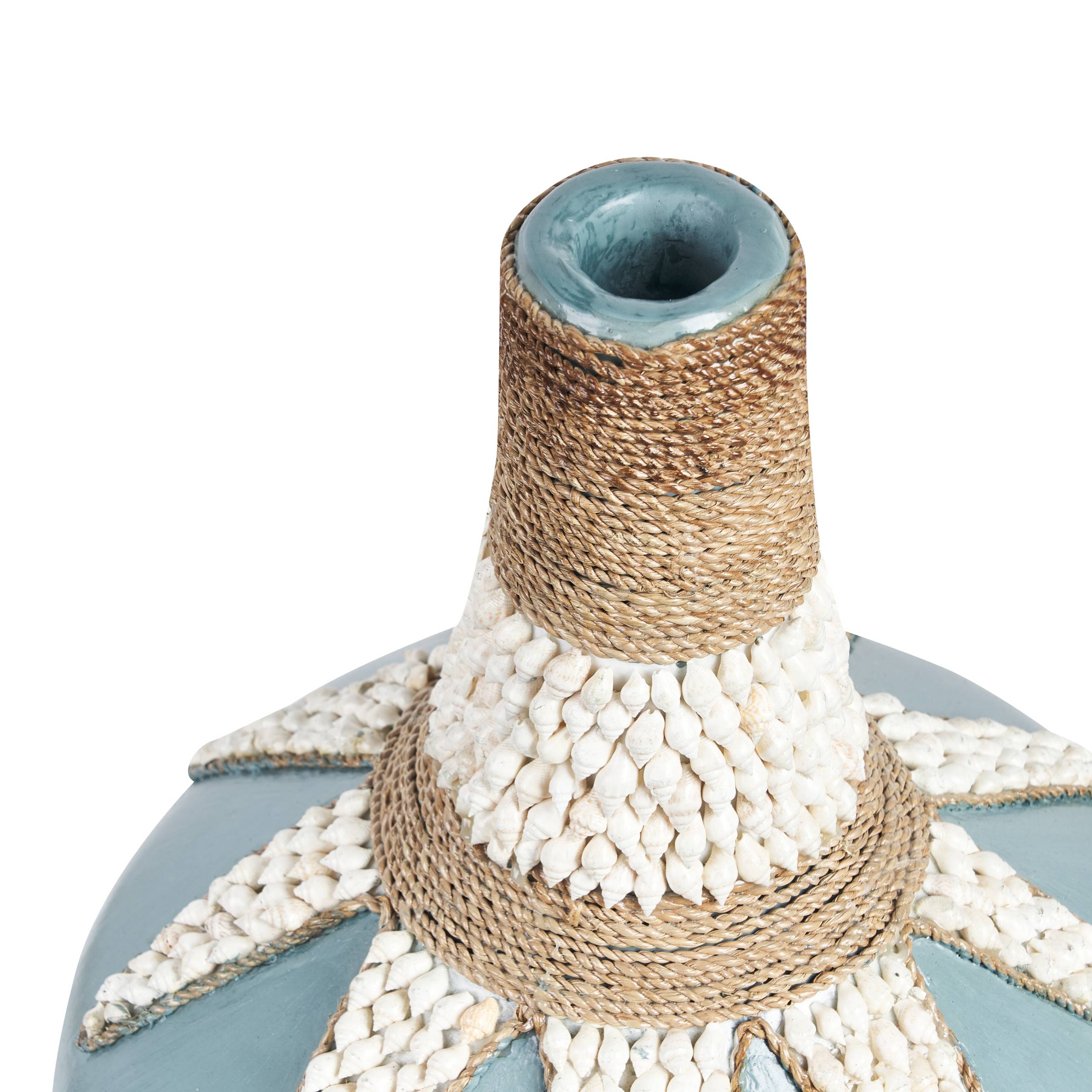 Beliani - Vase décoratif Terre cuite Bleu SILAU - 33x33x43- Beliani - Image 5