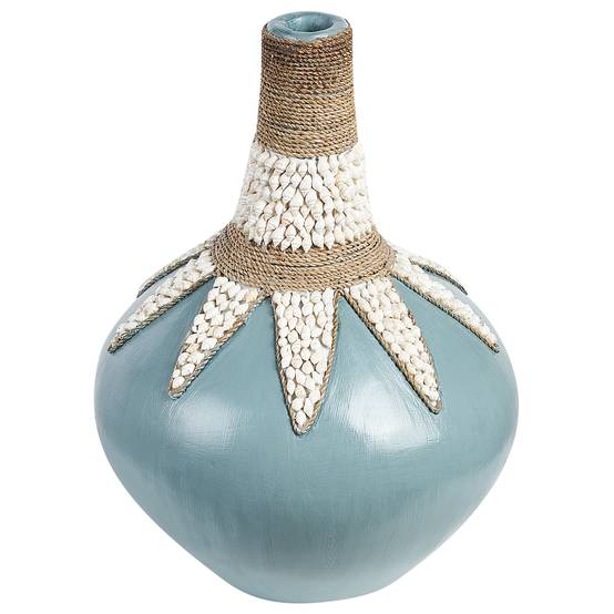 Beliani - Vase décoratif Terre cuite Bleu SILAU - 33x33x43- Beliani - Image 2