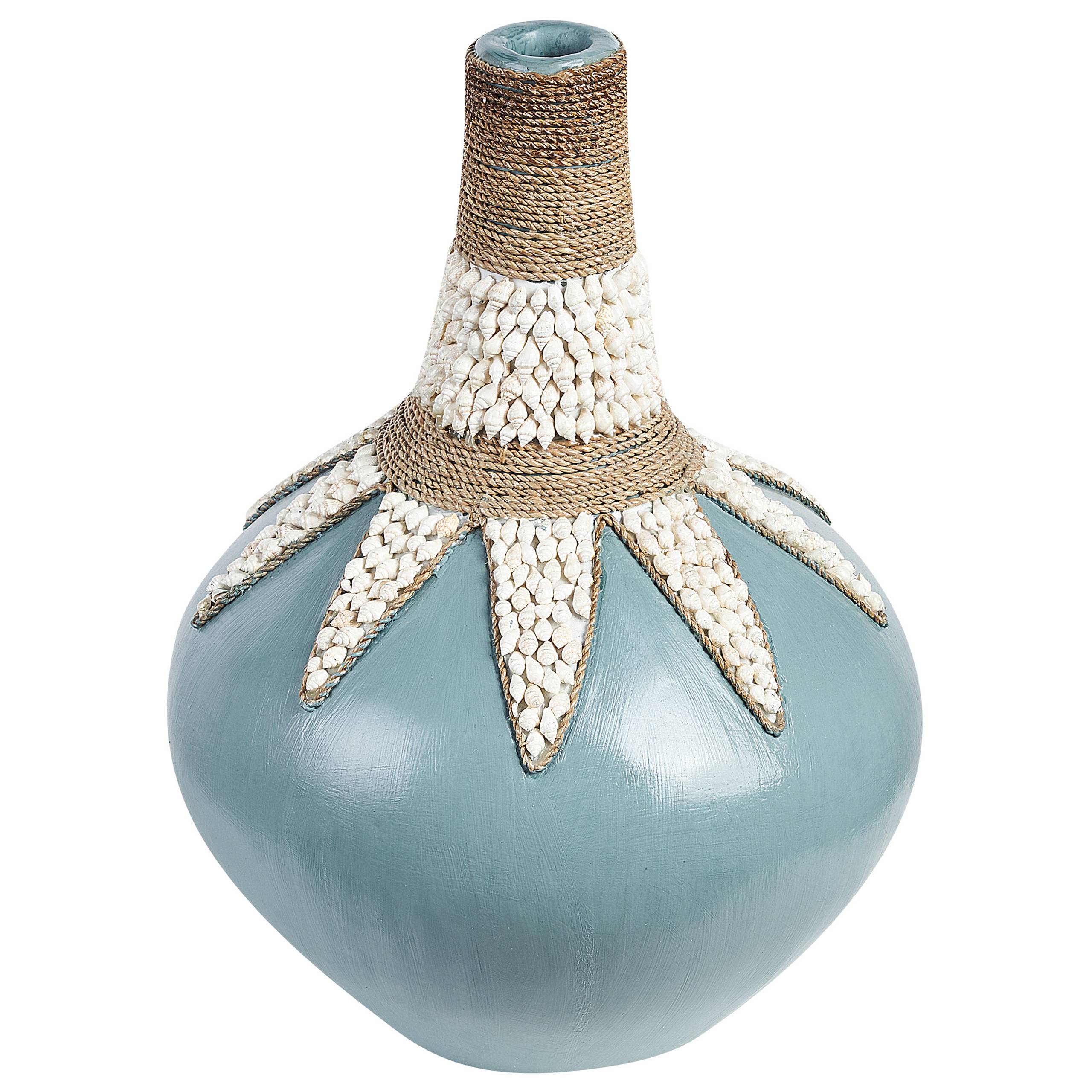 Beliani - Vase décoratif Terre cuite Bleu SILAU - 33x33x43- Beliani - Image 2
