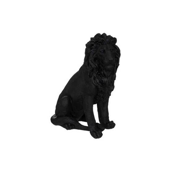 Statuette Déco "Lion en Résine" 51cm Noir - Image 1