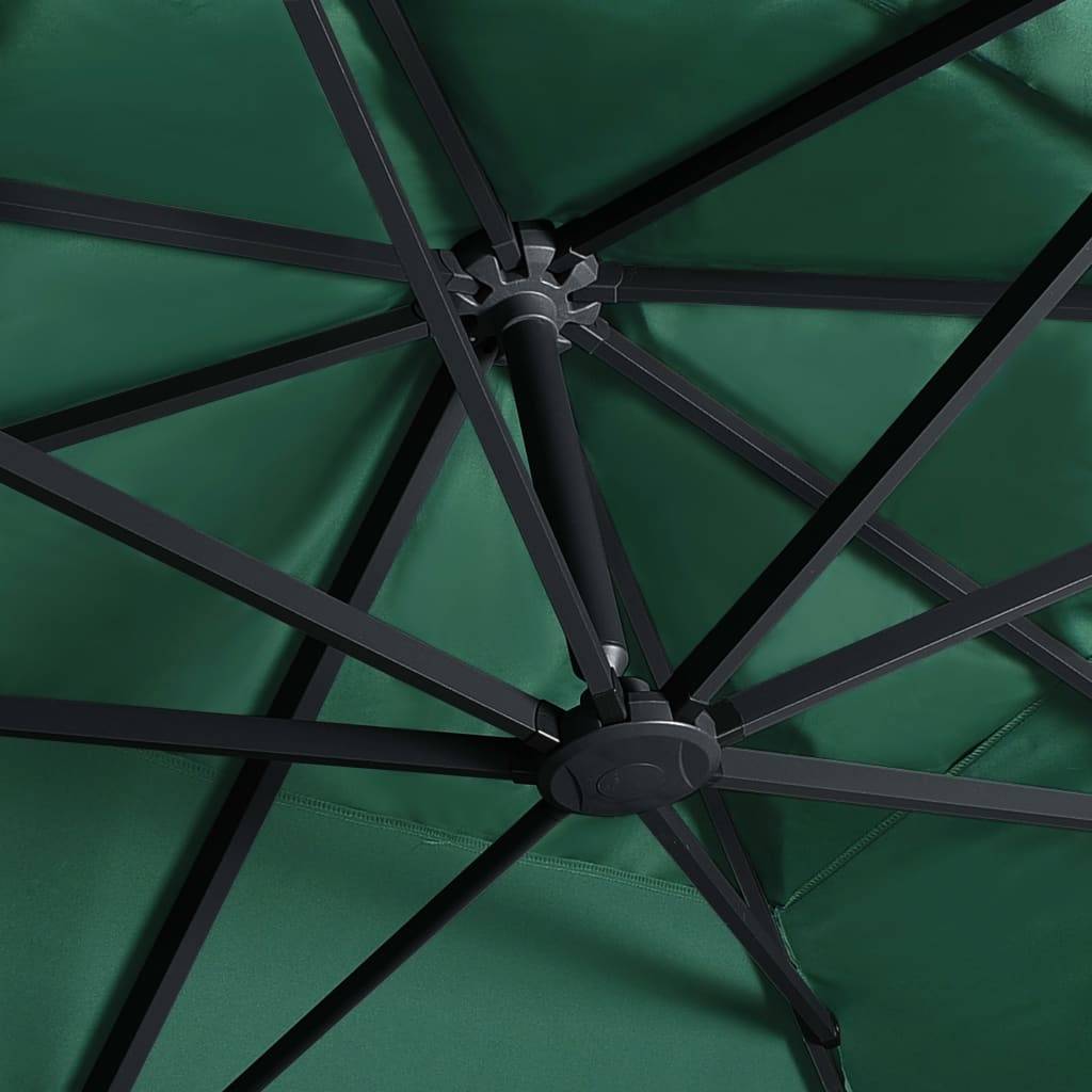 Helloshop26 - Parasol déporté avec lumières led aluminium 400 x 300 cm vert - Imagen 6