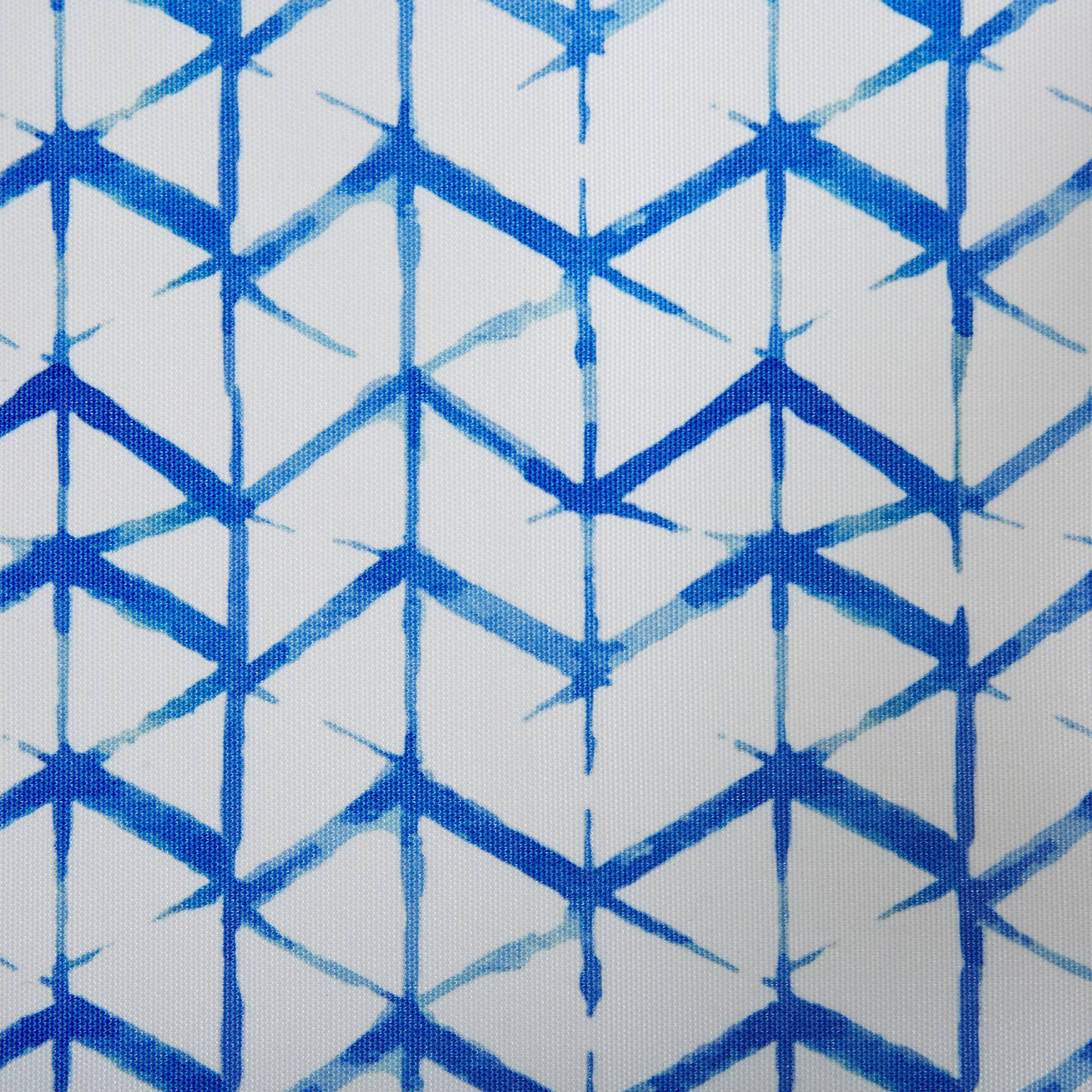 Beliani - 2 Transats Chaises Chiliennes Pliantes et Réglables en Bois d'Acacia Foncé et Tissu Bleu Blanc avec Toiles de Remplacement - Imagen 9