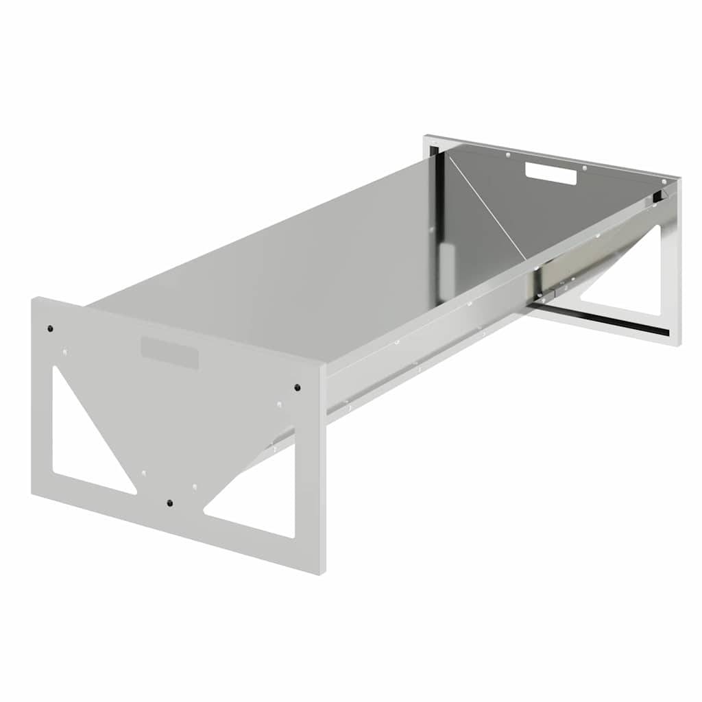 Mangeoire Auge Galvanisée 10kg Résistante Intempéries Argent - ComfortXL Outdoor Living - Image 2