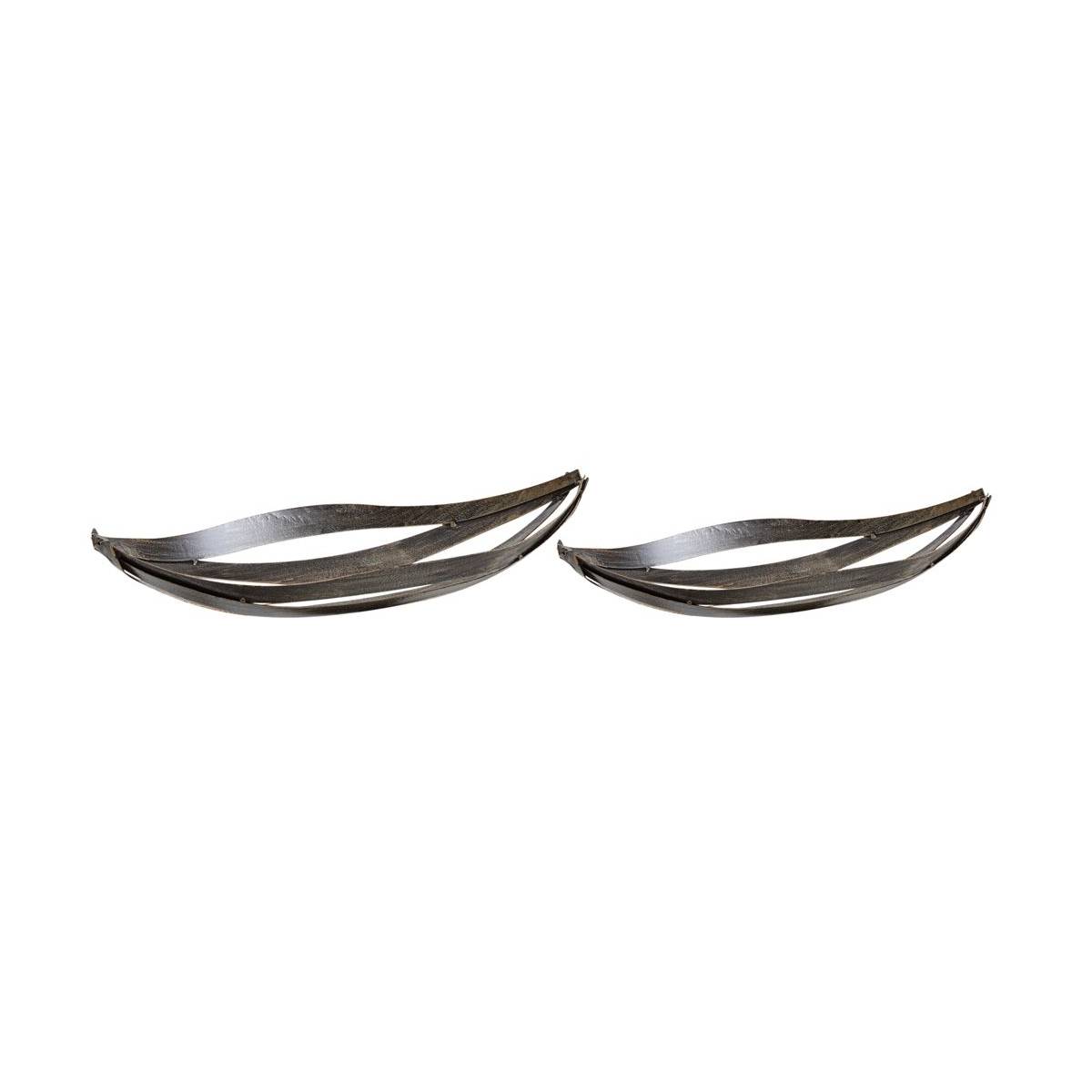 Aubry Gaspard - Corbeilles à fruits en métal gris antique (lot de 2) - Imagen 1