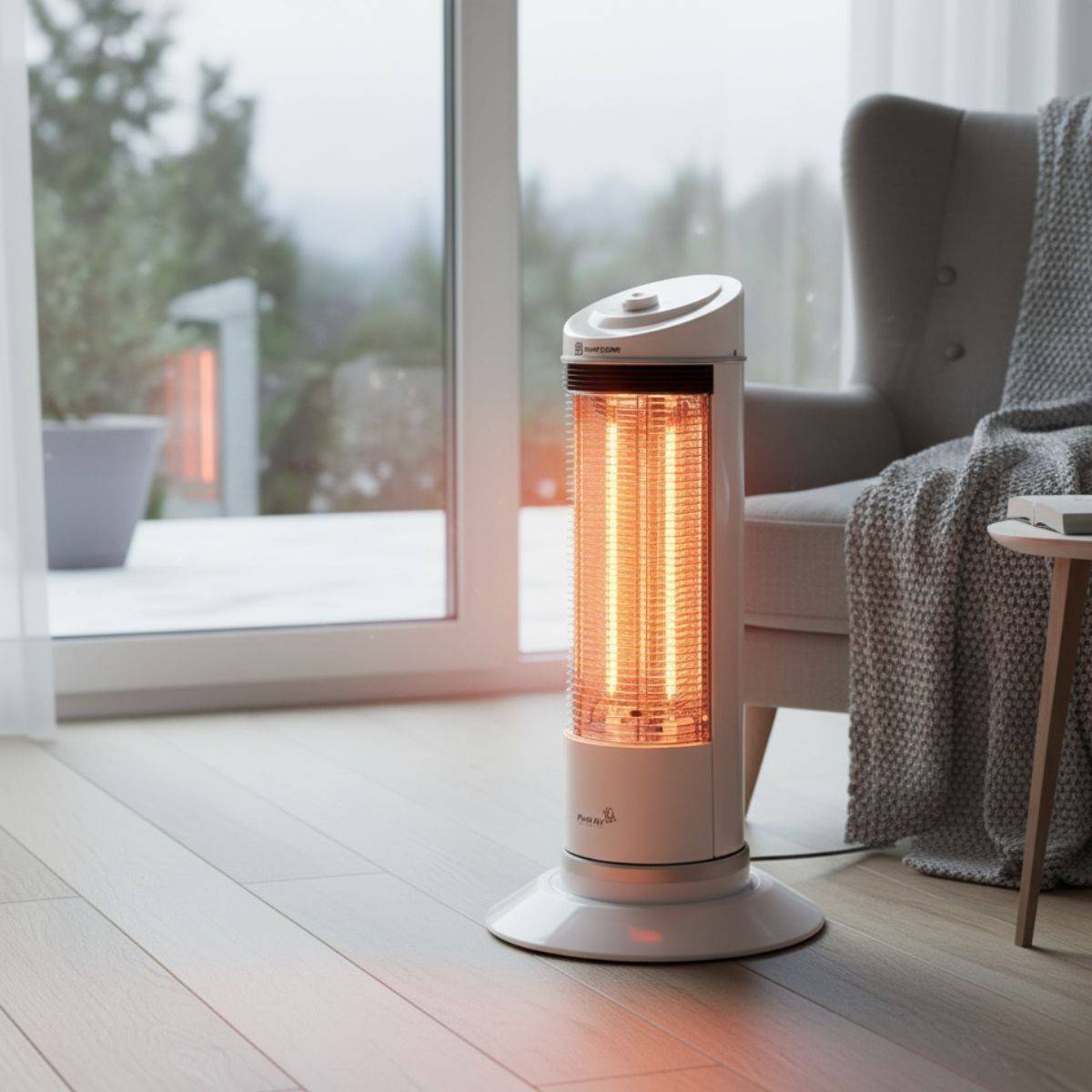 Chauffage d'appoint électrique 1200W Chaleur immédiate Oscillant Surface 25 m² PLEIN AIR - Imagen 2
