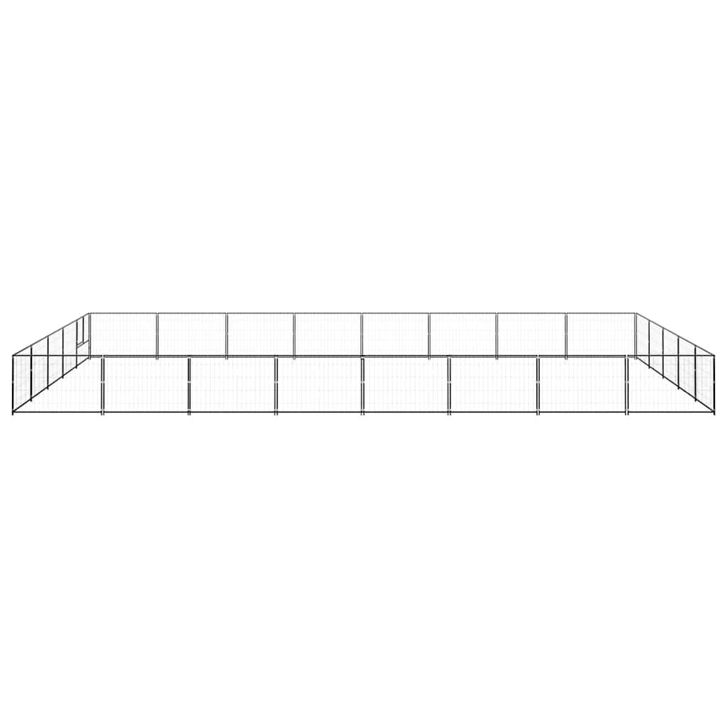 Vidaxl - Chenil Noir 40 m² Acier vidaXL 3082160 - Imagen 5