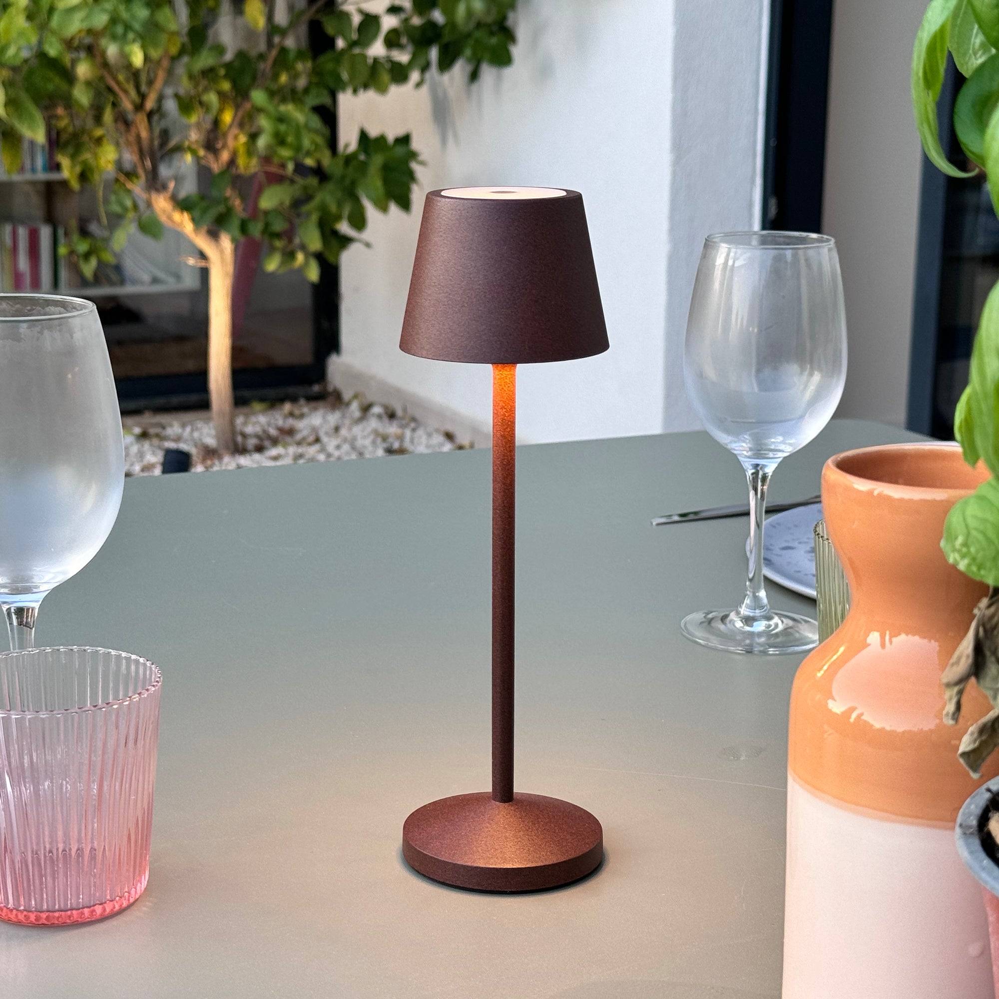 Lumisky - 9 Lampes de table EMILY Rouille + base de chargement - Imagen 4