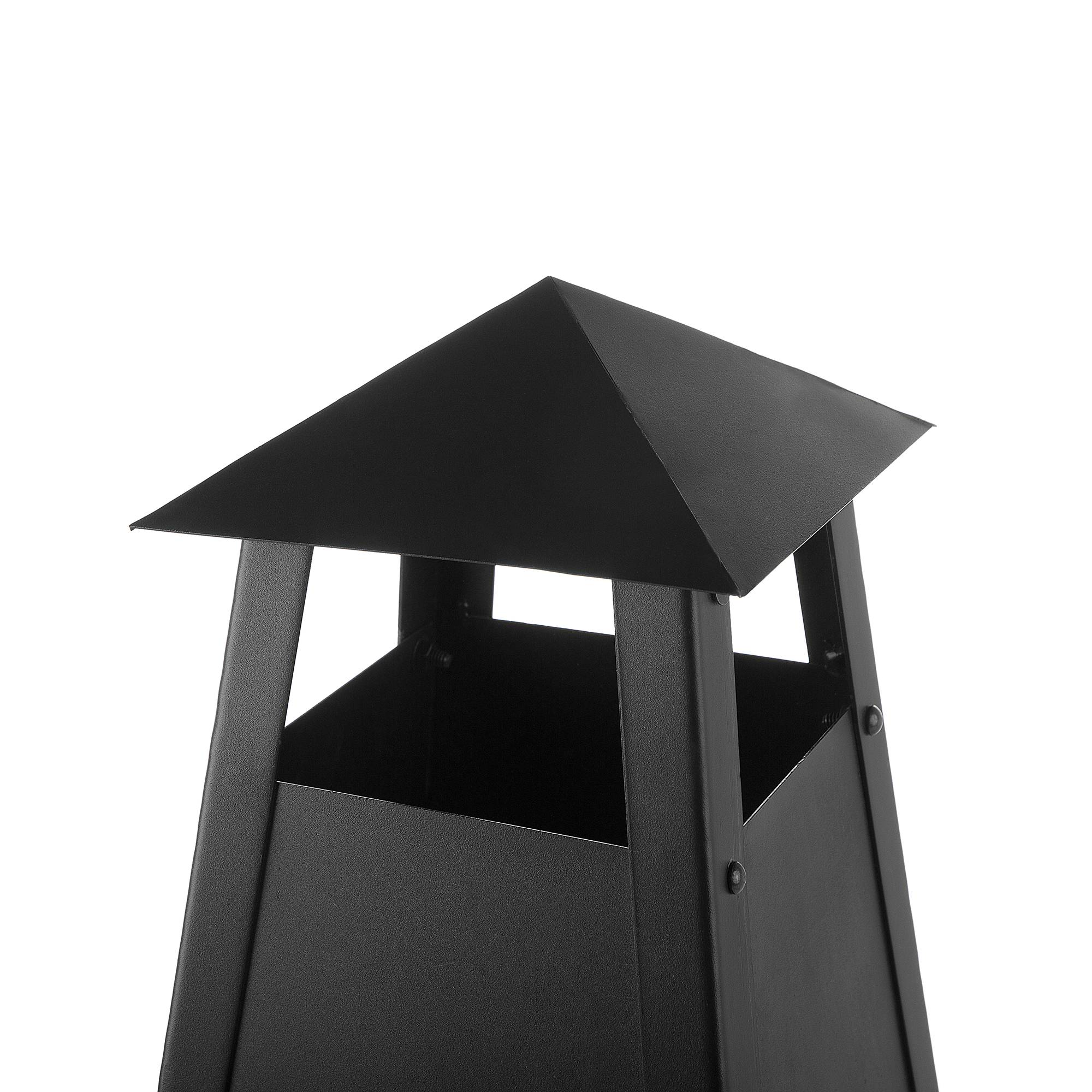 Beliani - Braséro en bois Acier Noir YASUR - Beliani - Imagen 6