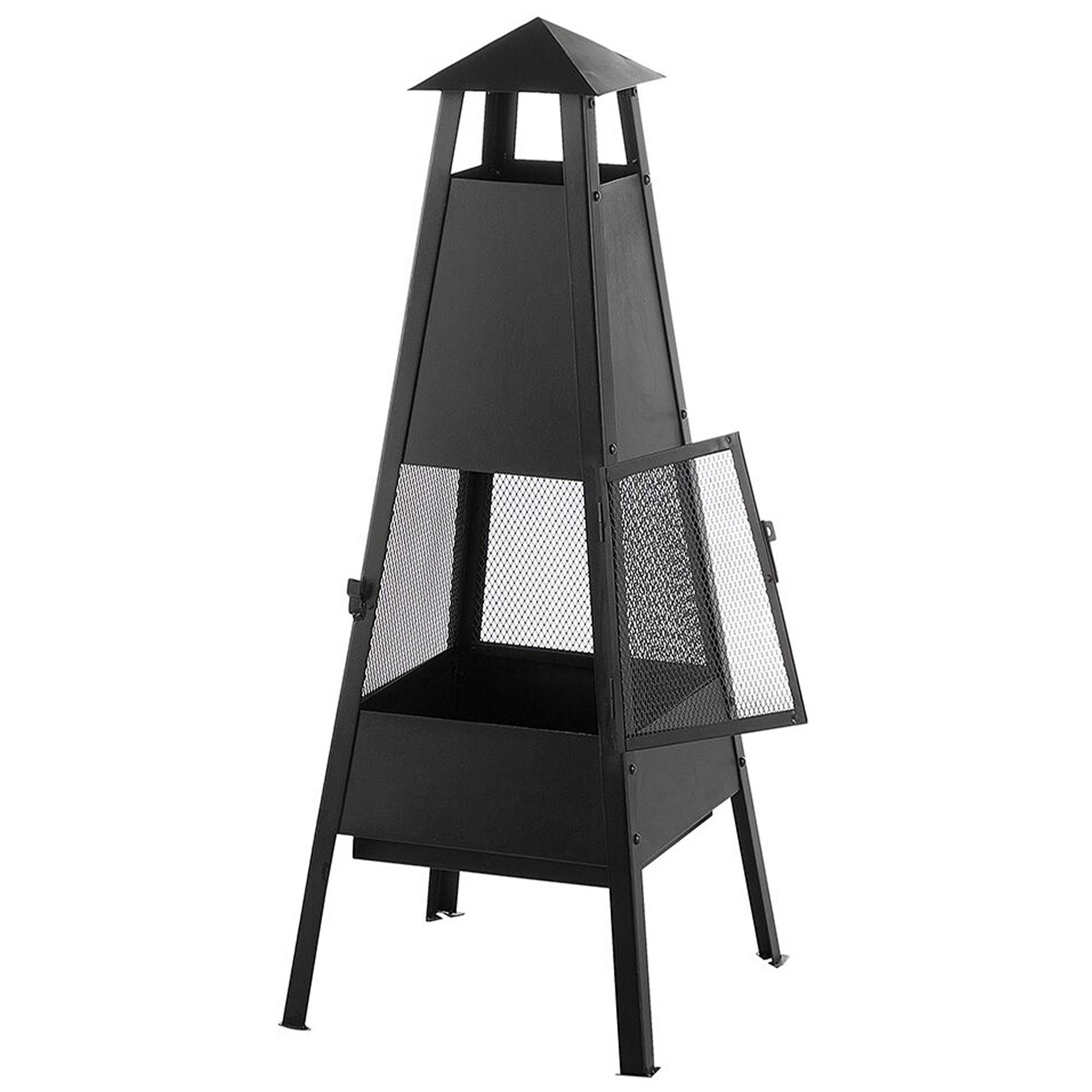 Beliani - Braséro en bois Acier Noir YASUR - Beliani - Imagen 4