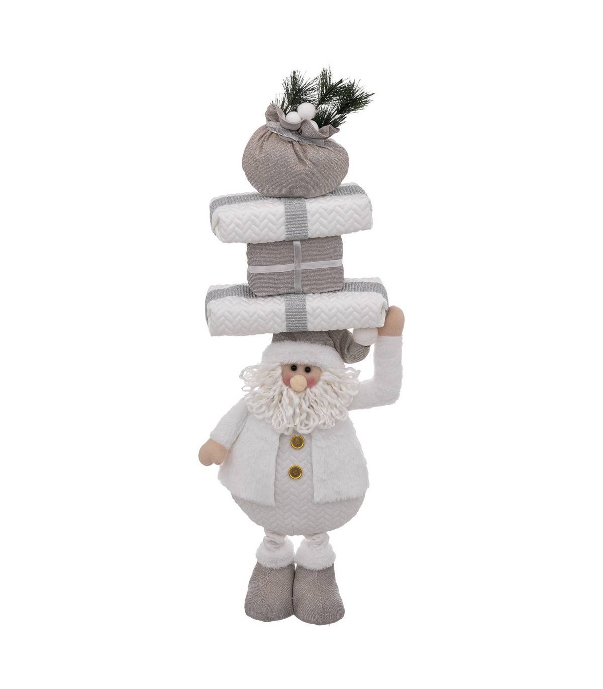 Fééric Lights & Christmas - Père Noël et sa Pyramide de Cadeaux H 80 cm