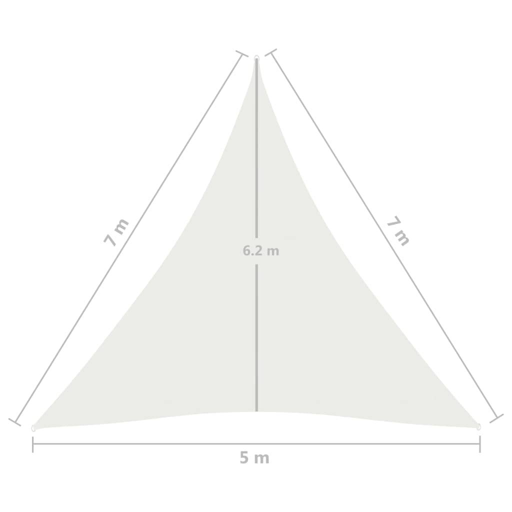Helloshop26 - Voile d'ombrage 160 g/m² blanc 5 x 7 x 7 m PEHD - Imagen 6