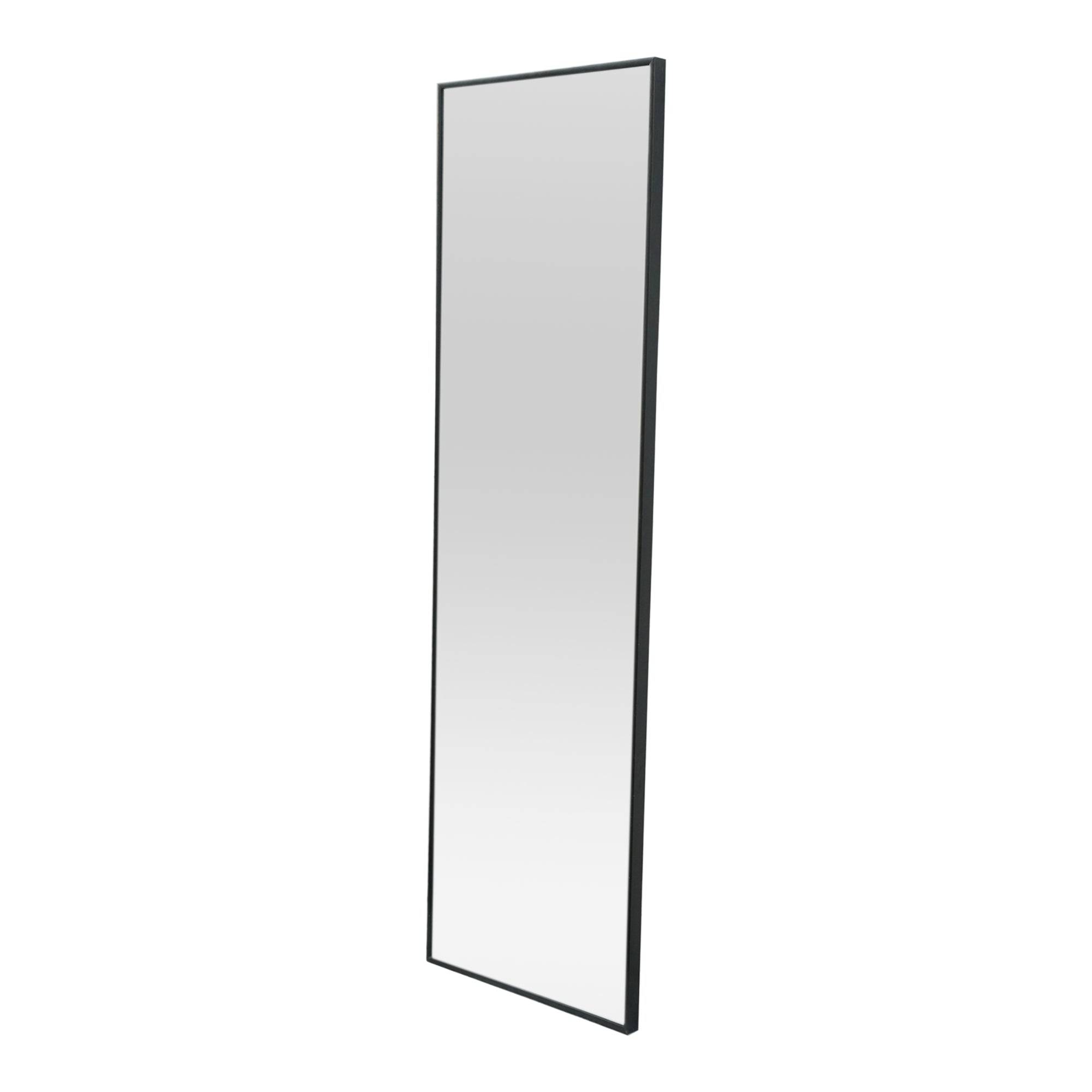 Miroir décoration moderne design de porte 120 x 37 x 2 cm noir - Image 1