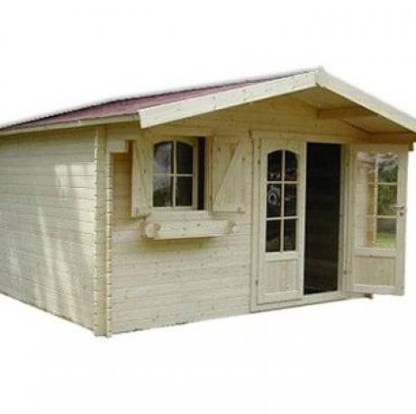 Abri de jardin Morzine en bois 10,99 m², Toiture Shingle rouge, Plancher Oui - Imagen 2