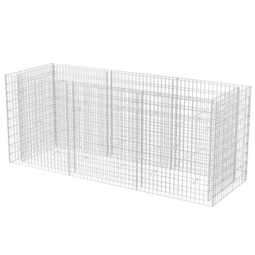 Helloshop26 - Jardinière lit surélevé plantes fleurs jardin à gabion acier 270 x 90 x 100 cm - Imagen 1