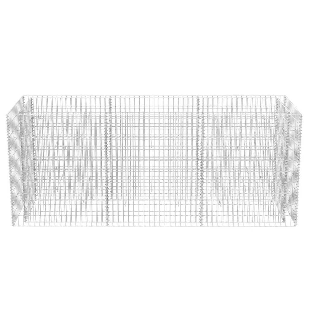 Helloshop26 - Jardinière lit surélevé plantes fleurs jardin à gabion acier 270 x 90 x 100 cm - Imagen 3