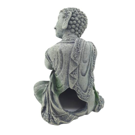 Statue bouddha assis ø 10 cm, hauteur 12 cm, décoration aquarium - Image 3