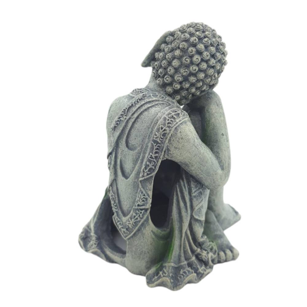 Statue bouddha assis ø 10 cm, hauteur 12 cm, décoration aquarium - Imagen 4