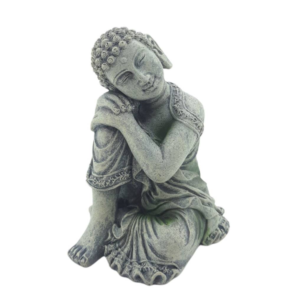 Statue bouddha assis ø 10 cm, hauteur 12 cm, décoration aquarium - Imagen 7