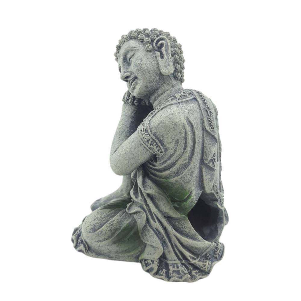 Statue bouddha assis ø 10 cm, hauteur 12 cm, décoration aquarium - Image 2