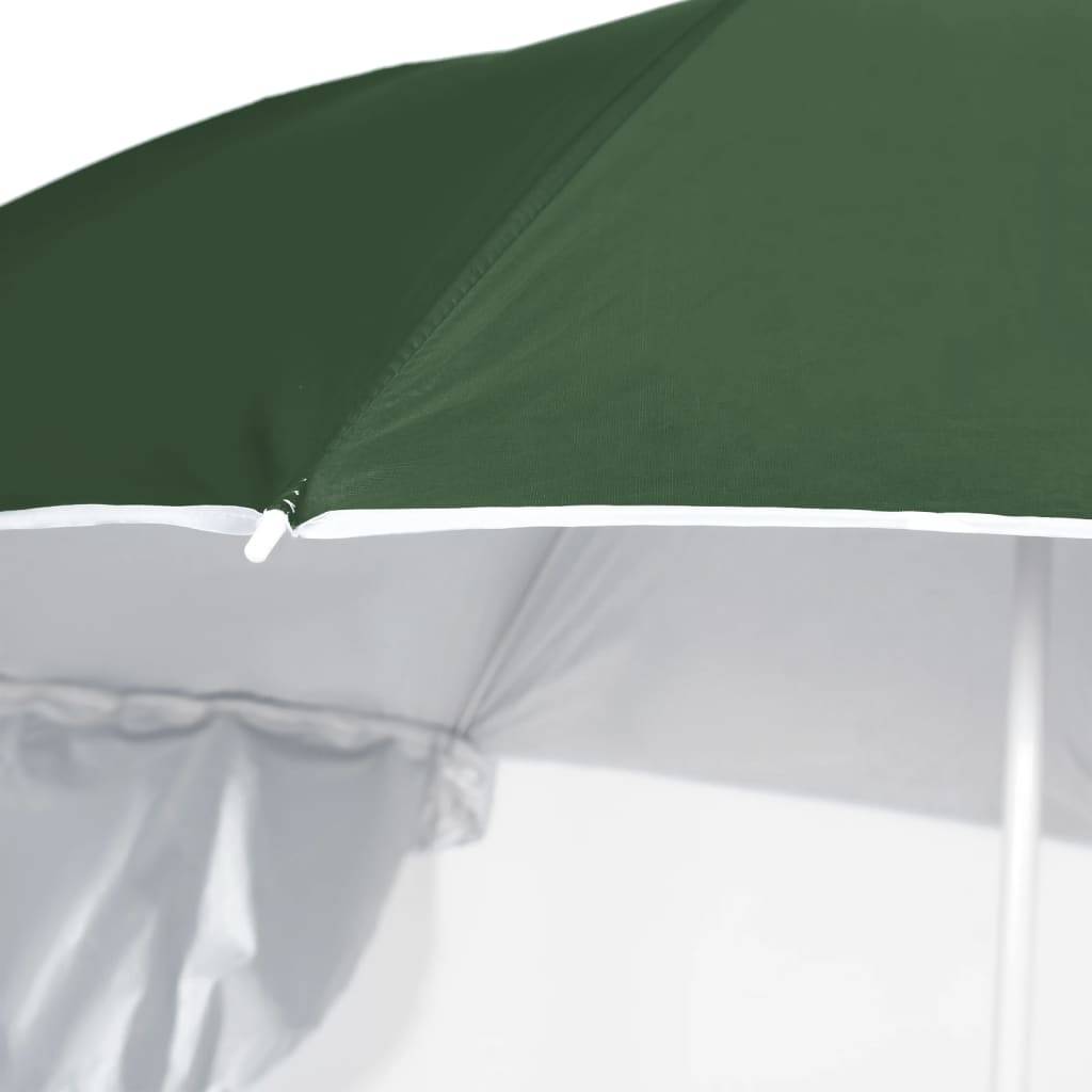 Helloshop26 - Parasol de plage avec parois latérales 215 cm vert - Imagen 5