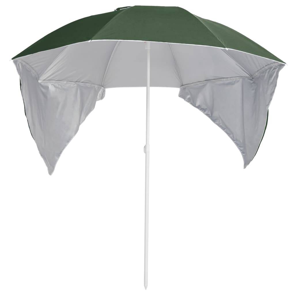 Helloshop26 - Parasol de plage avec parois latérales 215 cm vert - Imagen 2