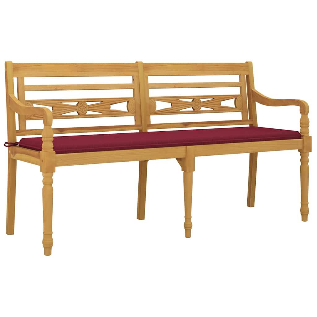 PANGIVO - Banc de jardin bois teck rouge bordeaux 150 x 51.5 x 84 cm - PANGIVO - Image 3