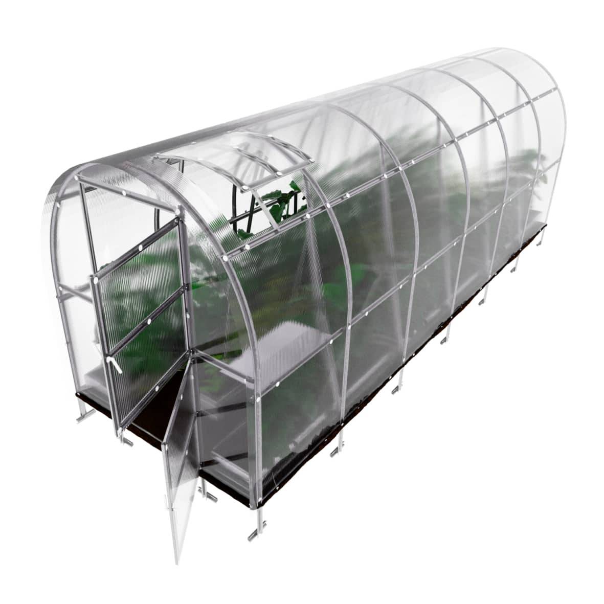 KLASIKA GREENHOUSES - Serre KLASIKA SLIM 2 x 6 m (12 m²) , 6 mm avec revêtement en polycarbonate - Image 3