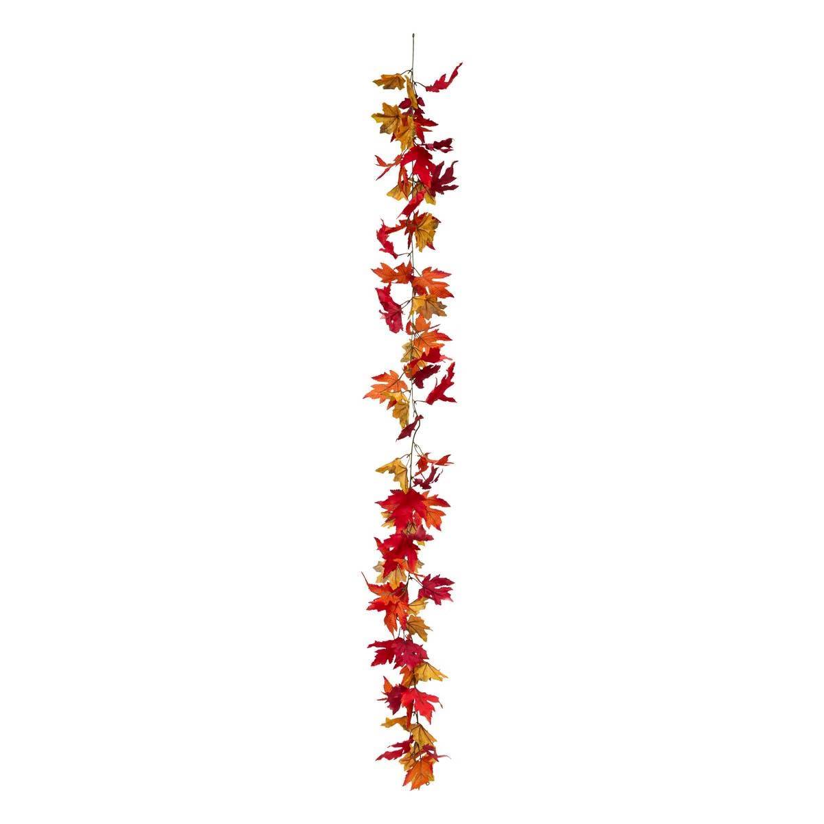 Guirlande de Feuilles Artificielles "James" 180cm Orange - Image 1