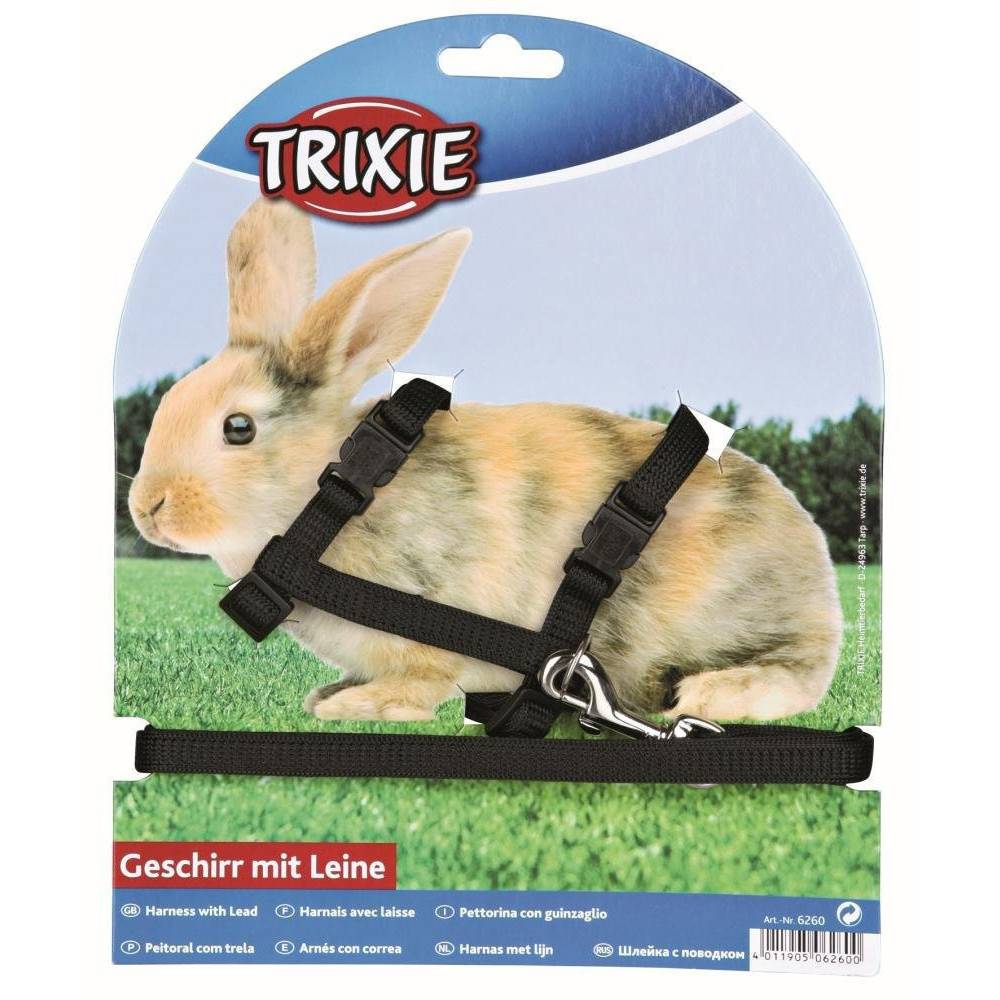 Trixie - Harnais avec laisse pour lapins. couleur aléatoire. - Imagen 5