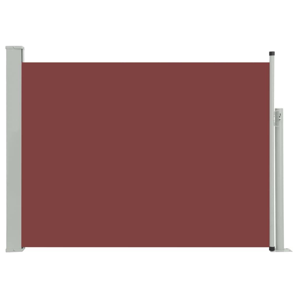Helloshop26 - Auvent paravent store brise-vue latéral rétractable de patio jardin terrasse balcon protection visuelle écran 100 x 500 cm marron - Imagen 1