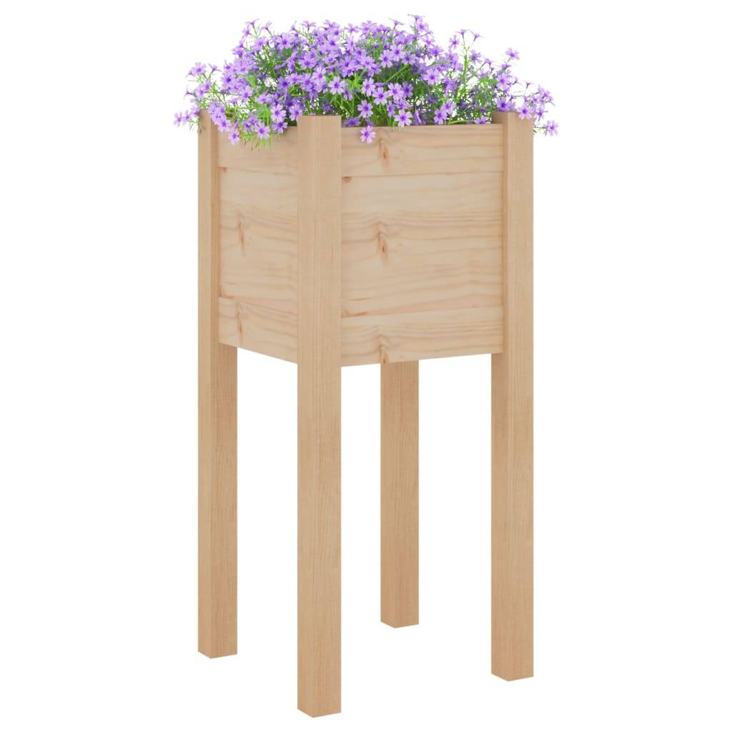 Maison Chic - Jardinière d'extérieur - Pot De Fleurs 31x31x70 cm bois de pin massif - Imagen 3