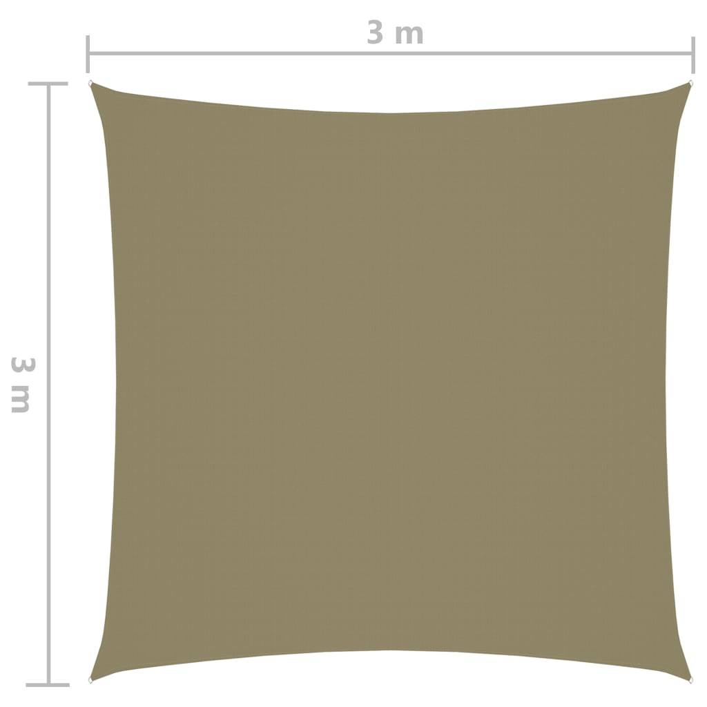 Helloshop26 - Voile toile d'ombrage parasol tissu oxford carré 3 x 3 m beige - Imagen 6