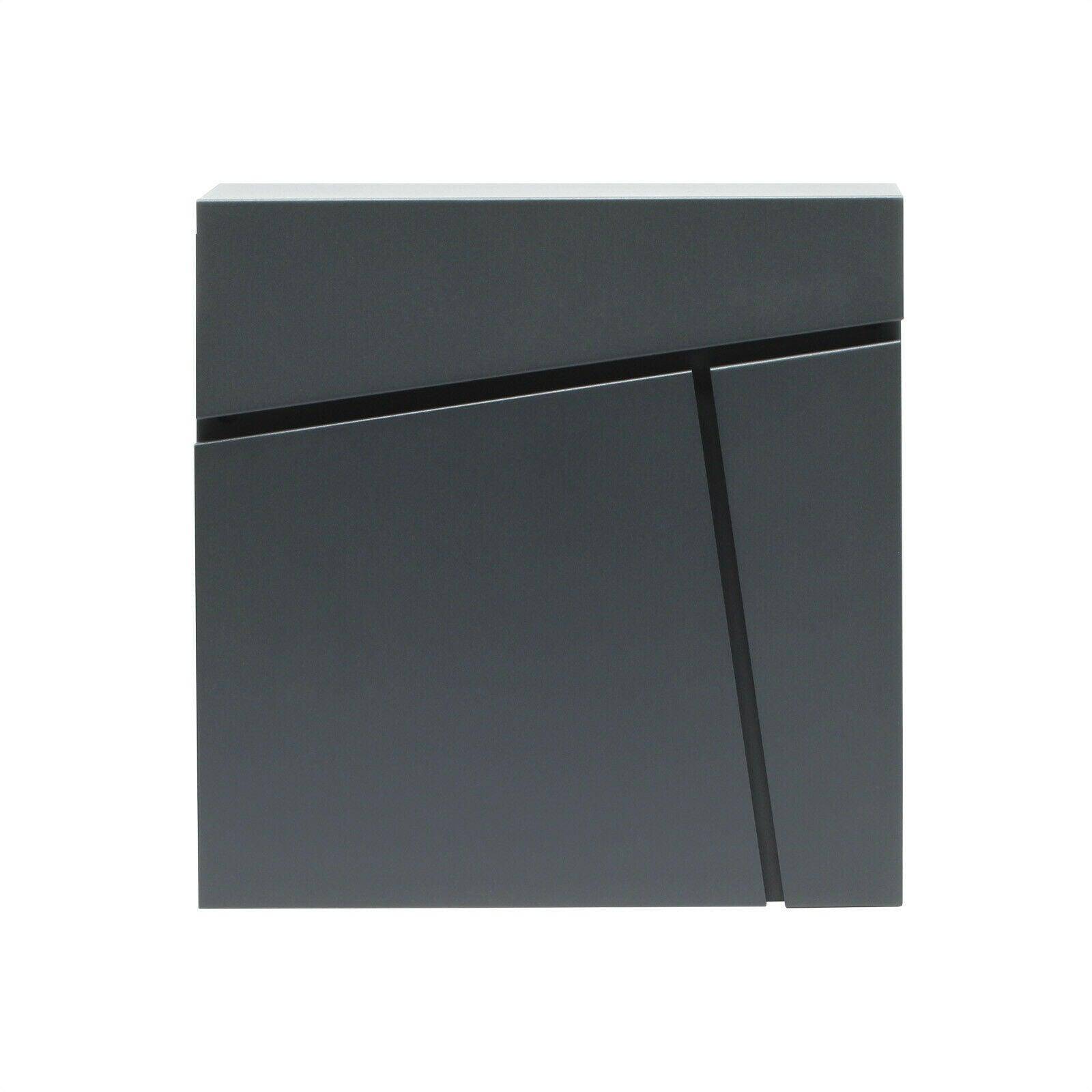 Helloshop26 - Boite aux lettres design anthracite murale porte journal magazine acier galvanisé 37 x 37 x 10,5 cm anthracite - Imagen 3