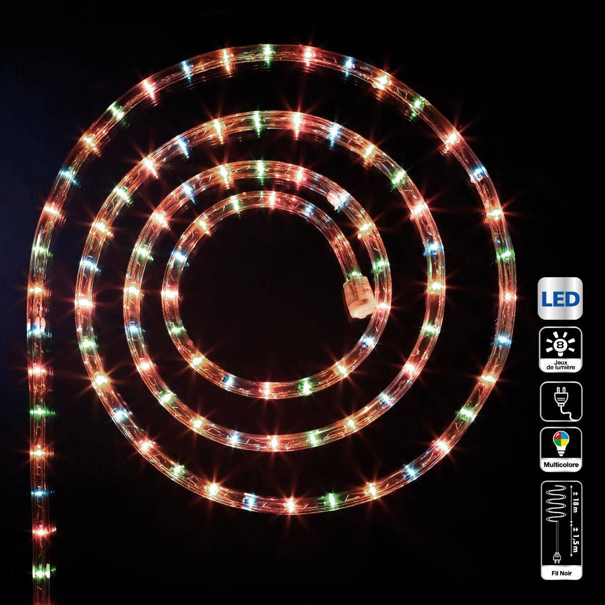 Fééric Lights & Christmas - Tube lumineux 18m 324 LED extérieur multicolore FEERIC LIGHTS & CHRISTMAS - Imagen 4