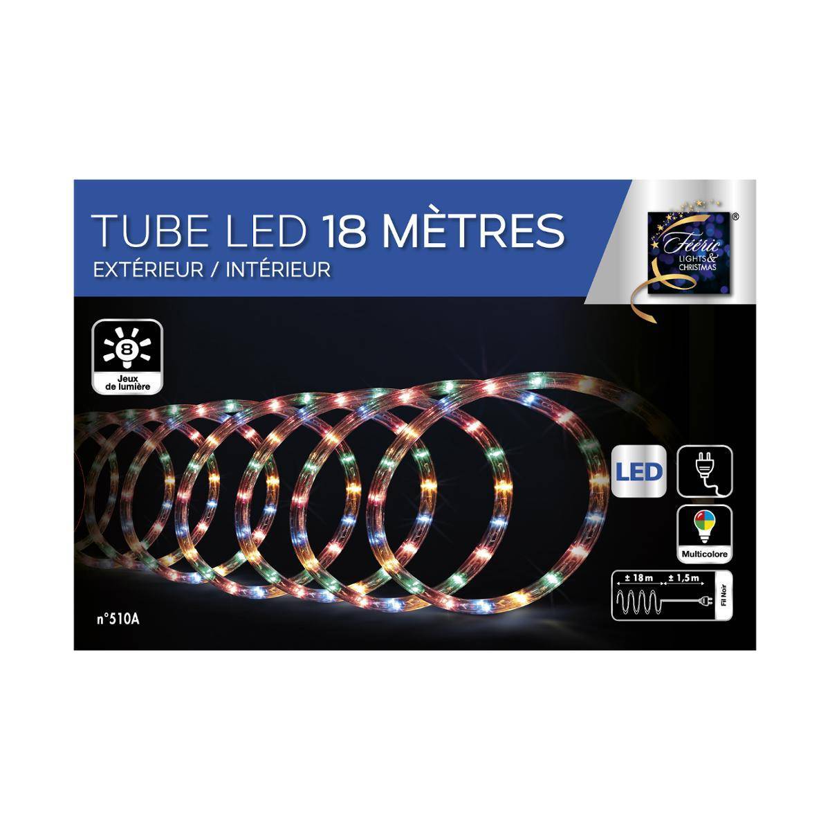 Fééric Lights & Christmas - Tube lumineux 18m 324 LED extérieur multicolore FEERIC LIGHTS & CHRISTMAS - Imagen 2