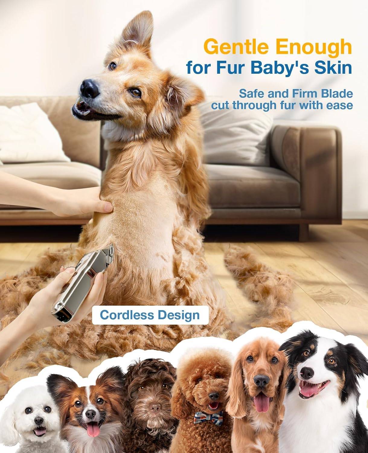 DtopbuyAge - Tondeuses pour chiens - IPX7 étanche, professionnelles, robustes DtopbuyAge - Image 6
