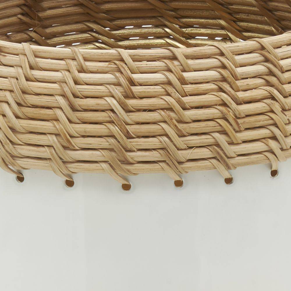 Aubry Gaspard - Vase en métal blanc et rotin Petit modèle - Imagen 3