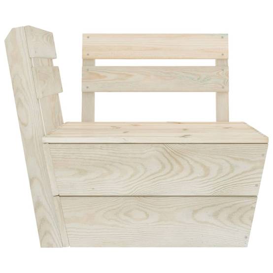 Helloshop26 - Salon de jardin meuble d'extérieur ensemble de mobilier palette 10 pièces bois d'épicéa imprégné - Imagen 4
