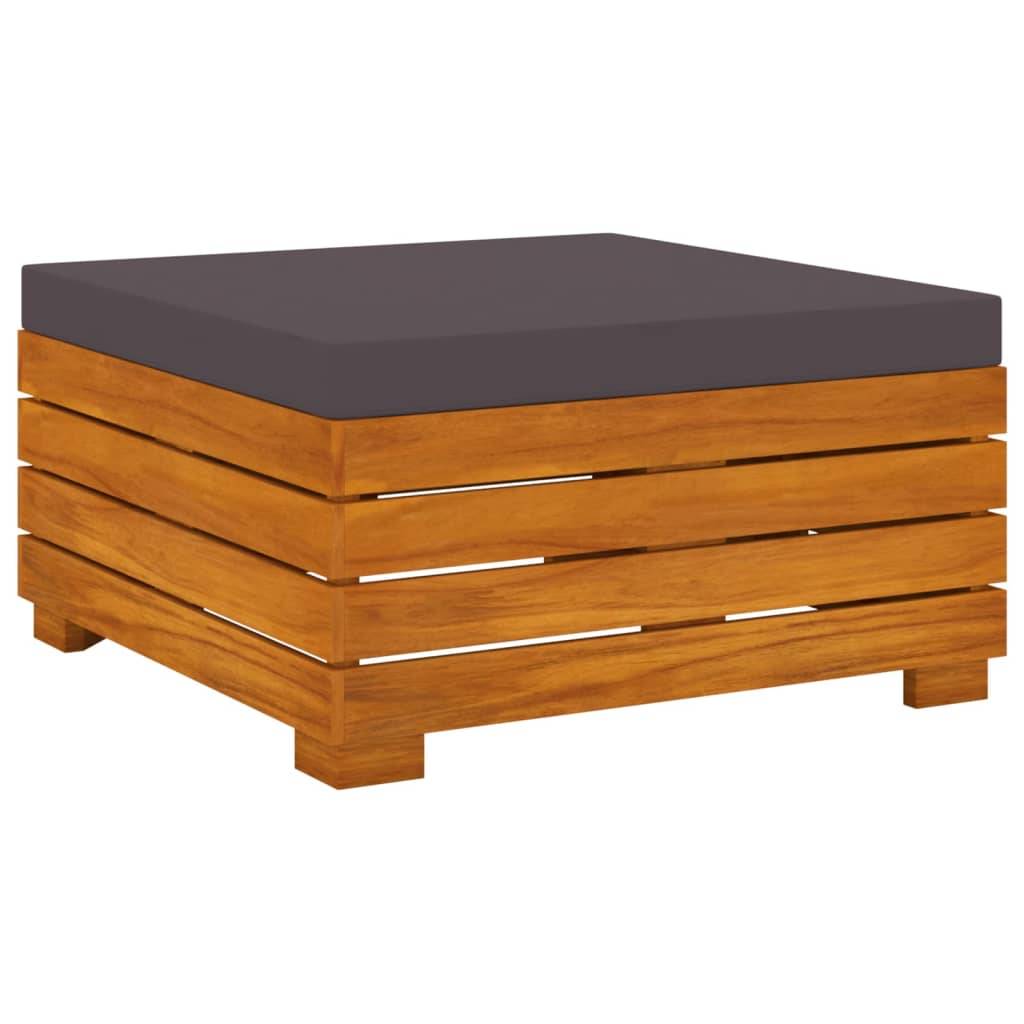 Helloshop26 - Salon de jardin meuble d'extérieur ensemble de mobilier 6 pièces avec coussins bois d'acacia solide - Imagen 4