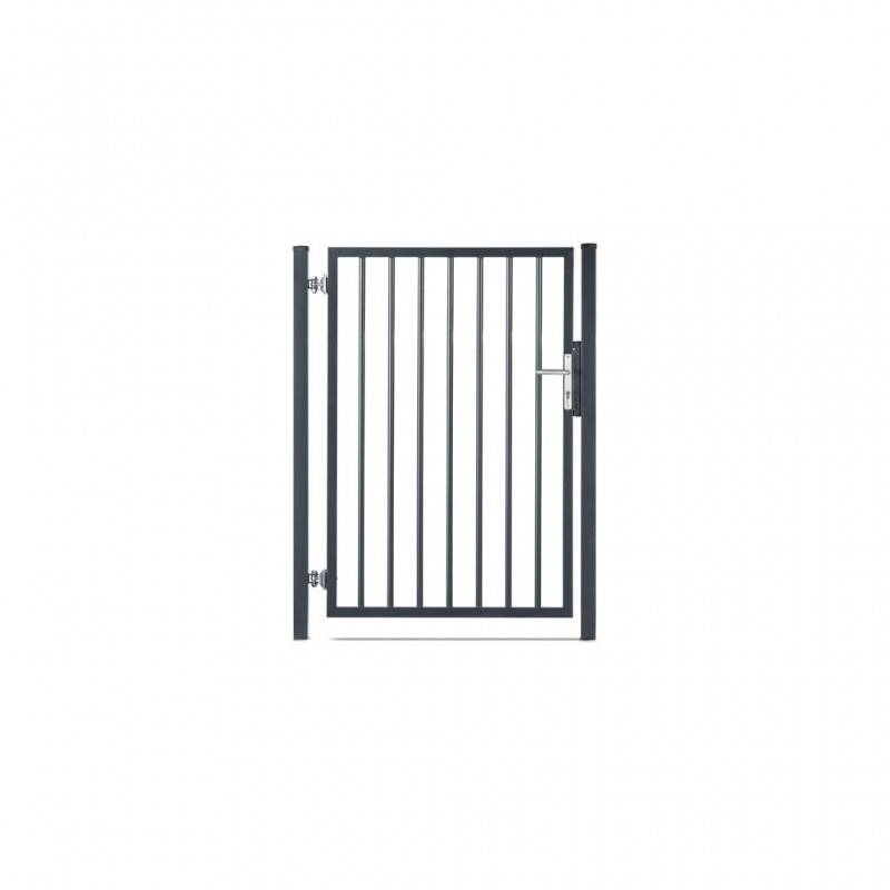 Portillon barreaudé acier galvanisé passage 1m H 1m80 Gris anthracite - Easy Clôture - Imagen 1