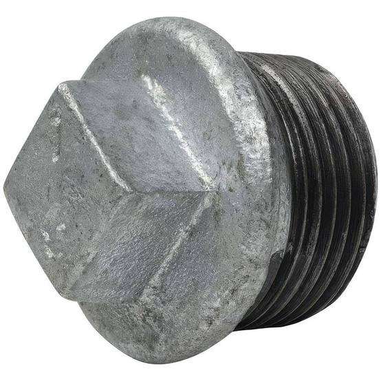 Bouchon Mâle avec Butée en Fonte Malléable Galvanisée - 3'' - Image 1