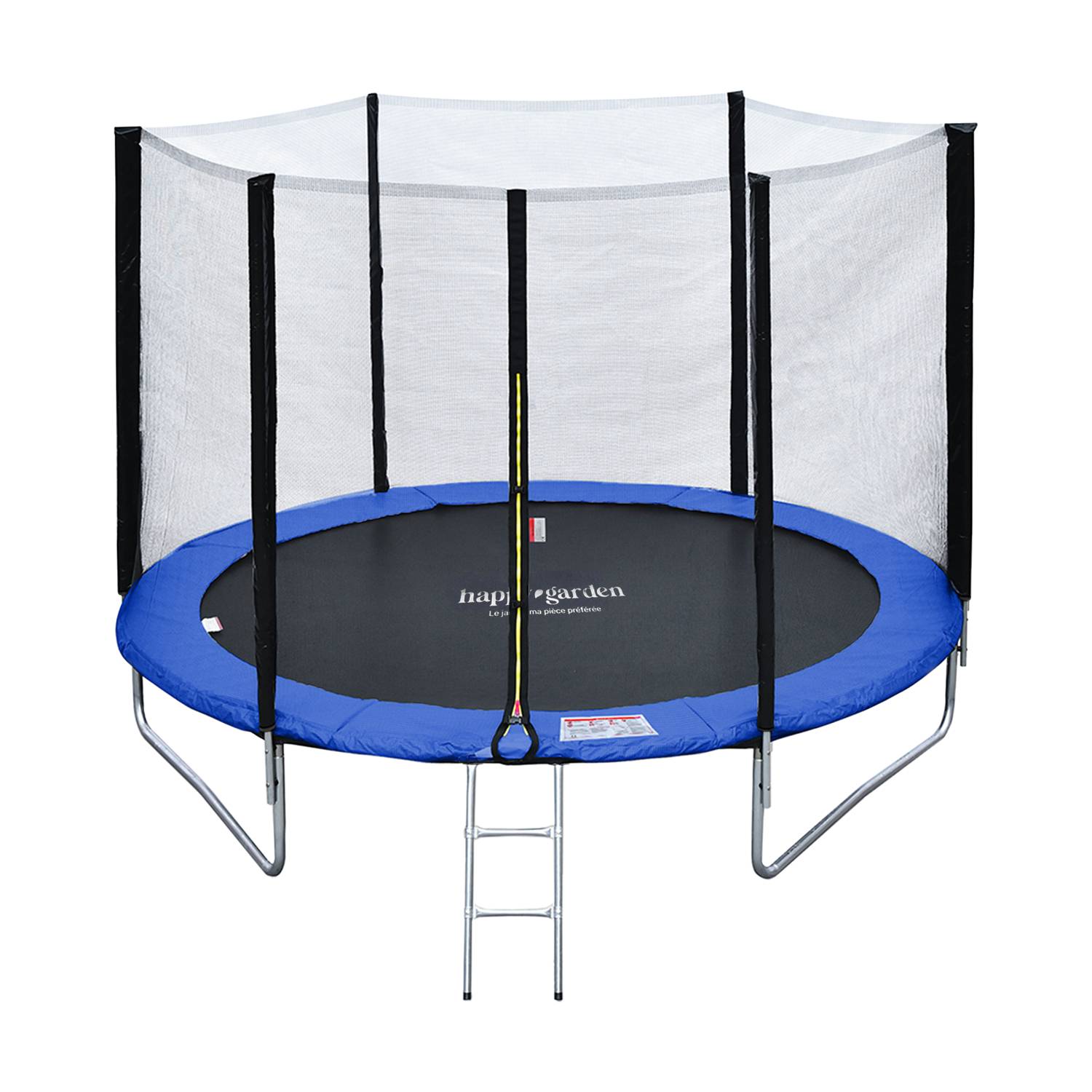 Happy Garden - Pack Premium Trampoline 180cm réversible bleu / vert CAIRNS + filet, échelle, bâche et kit d'ancrage - HAPPY GARDEN - Imagen 1
